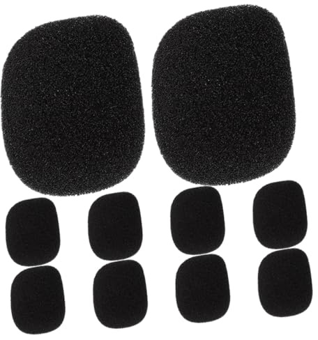DECHOUS 10 Stück Teiliges Mini Mikrofon Windschutz aus Weichem Schwamm Winddichte Abdeckung für Ansteckmikrofone Einfach zu Montieren Kompatibel mit Lapel Headset für Klare