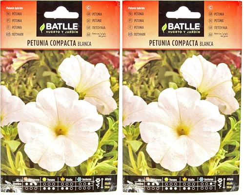Semillas Batlle Petunia Compacta BLANCA (Paquete de 2)