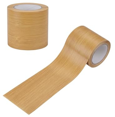 Runiash Wood Grain Repair Tape, 2 Pack Self-Adhesive Waterproof Veneer Tape for Furniture, Table, Doors, Windows, Baseboards, Floor Scratches 10cm x 10m