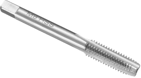 QUARKZMAN 2 Pezzi Maschio A Mano M8 x 1.25 H2 Filettatura Metrica Stile Maschio A Dritta Utensile Per Filettatura Ad Alta Velocità Acciaio HSS6542