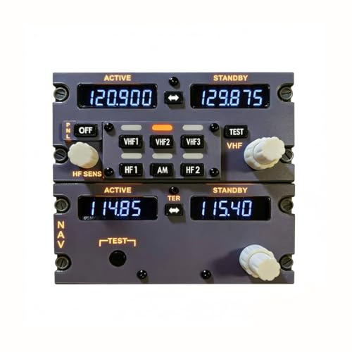 ENGINEMECH Flight Simulator Panel B737 1:1 COCKPIT Radio Tuning Panel (RTP) for MSFS2020, MSFS2024, X-Plane 12 - Compatible with ZIBO737, PMDG737 - Windows Flight Sim Home Cockpit