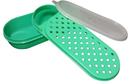 Tupperware Vintage Softshell Jadeit Grün Käsereibe 3-teilig