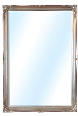 FRAMES BY POST Großer Wandspiegel rechteckig 5,1 cm Silber Antik Stil Shabby Chic – Große Größe: 101,6 x 71,1 cm