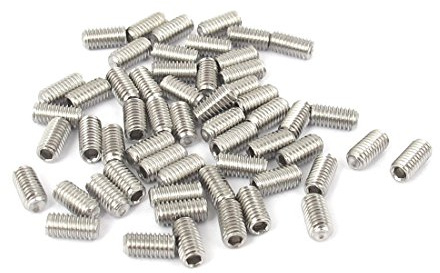 sourcing map 50Stücke M3x6mm Edelstahl Innensechskant Satz Madenschrauben