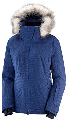 Salomon Weekend+ JKT W Schnee-Skibekleidung, Mittelalter-Blau Heather, Größe XS