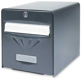 BURG-WÄCHTER Boîte aux Lettres Agréée La Poste, 2 Portes dont une Vitrée, 516 ANT PV BALnéaire, Anthracite, en Acier Galvanisé, Avec Porte à Ouverture Totale et Stop-Courrier (Porte bloquée à 120°)