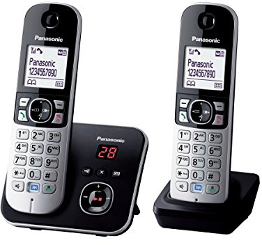 Panasonic KX-TG6822GB Black KX-TG6822GB, DECT Telephone, KX-TG6822GB (KX-TG6822GB, DECT Telephone, 120 Entries, Caller ID, Black,Silver)