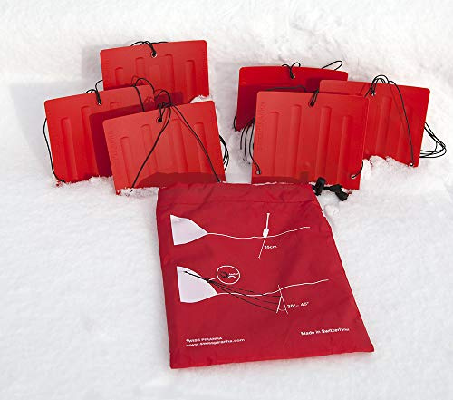 SwissPiranha Zeltheringe SwissPiranha SSA Schnee und Sand Anker (6er-Set inkl. Packsack), Rot, XL, 18062001