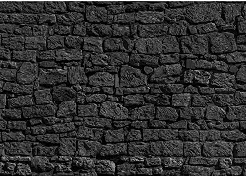 Runa Art Papel tapiz fotográfico Pared de piedra Moderna Lana Sala Cuarto Salón - Made in Germany - negro 9454010c