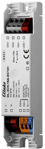 Eltako 3-Kanal DALI-LED-Dimmer 16A DL-3CH-16A-DC12+