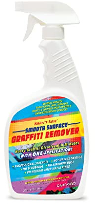 Smart 'n Easy Smooth Surface Graffiti Remover - Eliminates Unwanted Aerosol Spray Paints, Inks, Paints & Coatings from PAINTED & UNPAINTED Smooth Surfaces (Metal, Glass & More) - 22 Fl. Oz. Spray