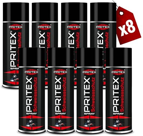 PRITEX Schweißschutzspray 8x 400ml, silikonfreies Schweiß-Trennspray