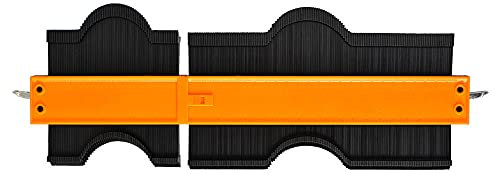 ANCLLO 2 Pack Contour Gauge with Lock Widen Shape Duplicator Profile Tool Master Outline Measuring Ruler for Corners Woodworking Templates Tiles and Laminate