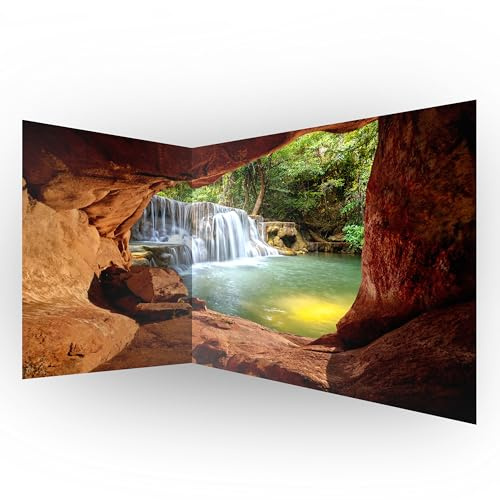 murando - Fototapete selbstklebend Wasserfall, 539x250 cm, Schlafzimmer | Selbstklebend ohne Kleister, Full HD Druck, ideal fürs Wohn- oder Schlafzimmer, schnelle Montage, lichtbeständig, geruchsfrei
