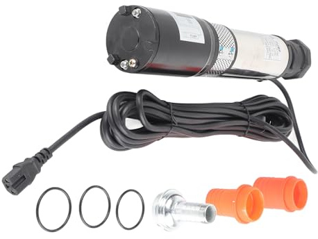 DC 12V Solar Wasserpumpe Kupferdraht Motor High Lift High Flow DC Tiefbrunnenpumpe Edelstahl DC Tauchpumpe 180W 3500r/min Landwirtschaftliche Bewässerungspumpe