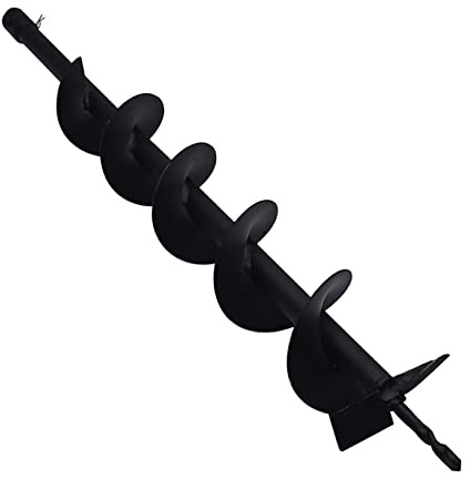 raseparter 4 Inch Auger Drill Bit with 3/4In Shaft, Planting Garden Auger Planter Garden Drill Bit Post Hole Rapid Planter Compatible Auger Machine Head
