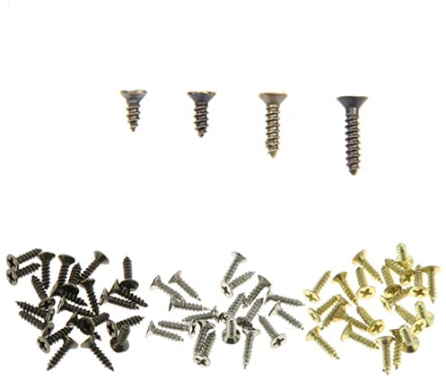 100 STÜCKE 2 * 5 mm 2 * 6 mm 2 * 8 mm 2 * 10 mm Flachkopfschraube Zimmermanns kleine Schraube Möbel Holzkiste Hardware Zubehör - 2X6mm, Bronze