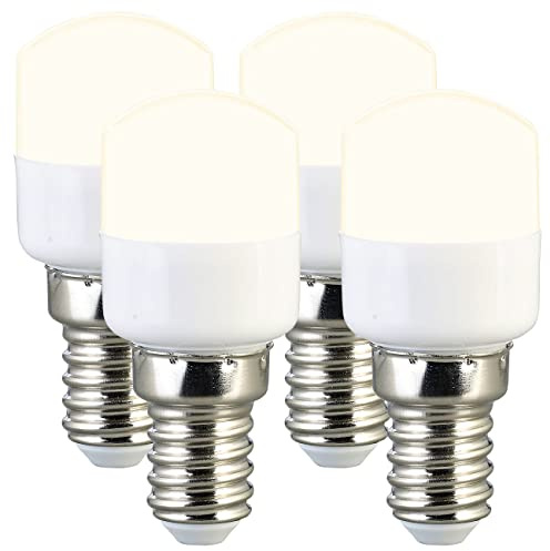 Luminea LED-Glühbirnen E14: 4er-Set LED-Kühlschranklampen, E14, T25, 150 lm, 2 W (Leuchten, Maisbirnen, Leuchte)