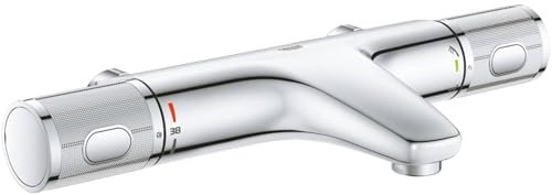 GROHE Grohtherm 1000 Performance 34831 Thermostatic Bath Mixer Tap Wall-Mounted without Connections Intrinsically Safe Professional Edition Chrome