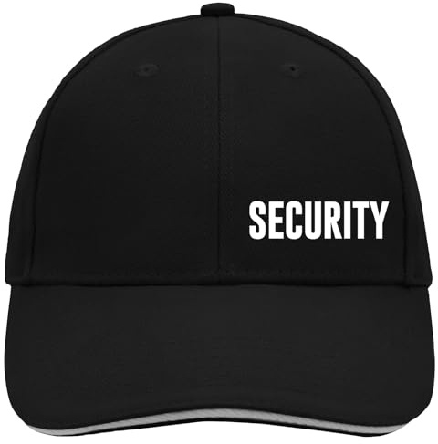 Huuraa Cappy Mütze Security Schriftzug Geschenk | Baseballkappe Basecap Kappe Geschenkidee Unisex Baseball Cap