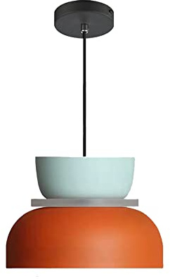 SAVALE Luce Industriale Moderna Macaron Lampada A Sospensione Colorata metà del Secolo per Illuminazione A Soffitto Piccolo Lampadario in Alluminio per Camera da Letto Cucina (D)