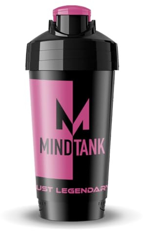 MINDTANK Shaker, Gym Shaker 700 ml pink | Spezieller Boden für perfektes Shaken, spülmaschinenfest