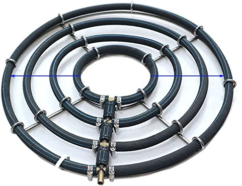 CESFRE Premium Kreis-Diffusor für Aquarien, Koiteich, Hydrokultur, Outdoor-See-Belüftungsring – Koi-Teich-Luftdiffusor gewichtet (Dreifachring/Durchmesser: 45 cm)