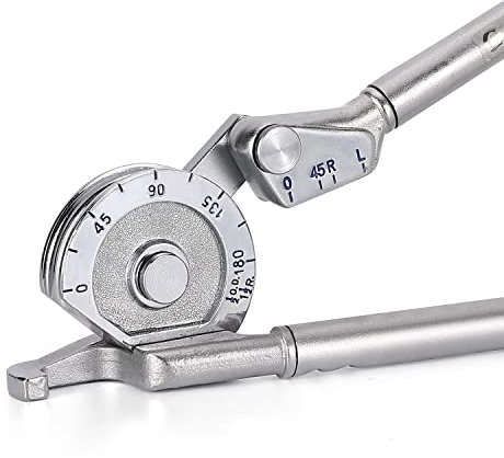 fuLNes Manueller Rohrbieger, 0–180 Grad, manueller Außendurchmesser-Rohrbieger, Rohrbieger für weiche Kupfer-/Aluminiumrohre, 1/2 Zoll (12 mm)