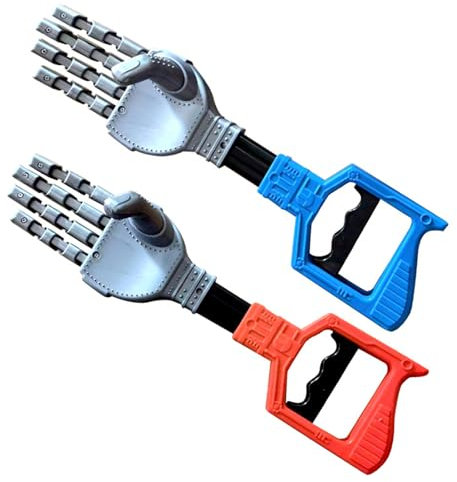 Greifer, Multifunktion Mechanischer Arm Müllzange 2 Stücke, Ergonomischer Griff Greifzange für Senioren, Einfach Gegenstände Greifen, für Senioren Kinder Abfallsammlung Garten Blau