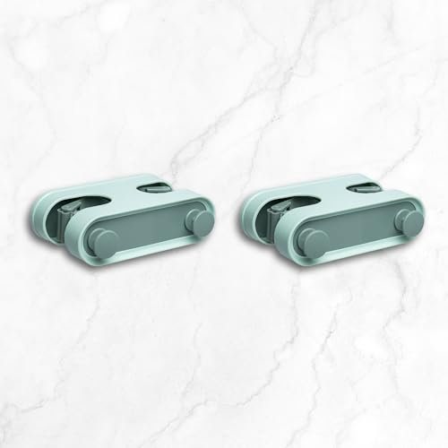 Lot de 2 Porte-balais muraux Autocollants, Crochets muraux adhésifs sans perçage, Porte-balais muraux, Accessoires Maison avec Crochets Porte-Objets, Peu encombrants, por