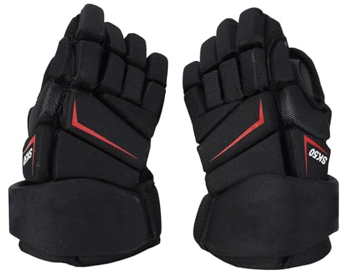 Changor Hockey Gloves ,1 Pair Ice Hockey Gloves ,Extra EVA Foam Padding ,Finger for Hockey Players (12 Inch)