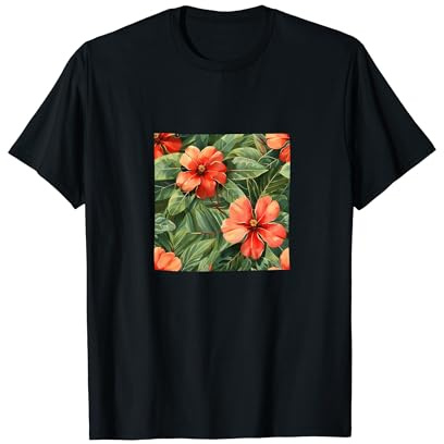 Oleander Flower Watercolor Pattern Graphic T-Shirt