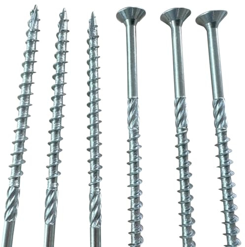 Akdeniz Premium Holzschrauben – 6,0 x 100 mm (100 Stück) | Weiß verzinkte Spanplattenschrauben mit Torx-Antrieb (TX), Senkkopf – Ideal für Dach-, Terrassen- & Deckbau (6 x 120 mm 100 Stück)