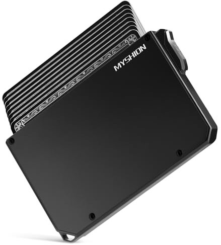 MYSHION Kartenetui Herren I Kartenhalter Herren I Kreditkartenetui Geldbeutel Herren für 8 Karten I Slim Wallet mit Geldklammer I Geldbörse I Portmonee I RFID Schutz I Black