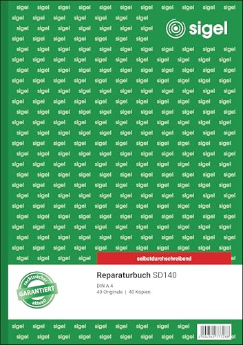 SIGEL SD140 Reparaturbuch A4-2x 40 Blatt - selbstdurchschreibend