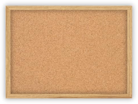 Clamaro Memo anslagstavla, kork 30 x 20 med ram | Ek Catania | korkvägg med MDF-träbildramar och metallhängare (qerformat och porträttformat) | inkl. 10 häftstift