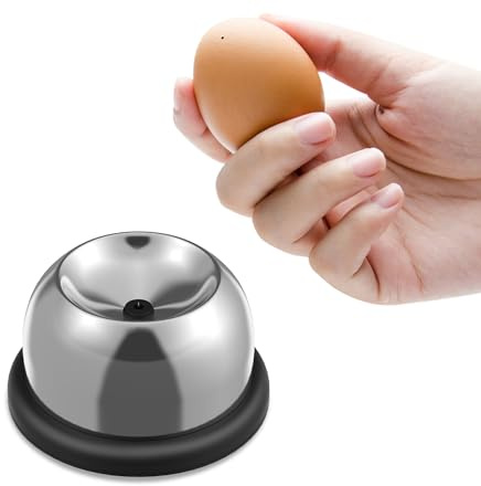 Cortador de huevos de acero inoxidable y plástico – Práctica herramienta de cocina para huevos crudos y cocidos con mango ergonómico, color negro