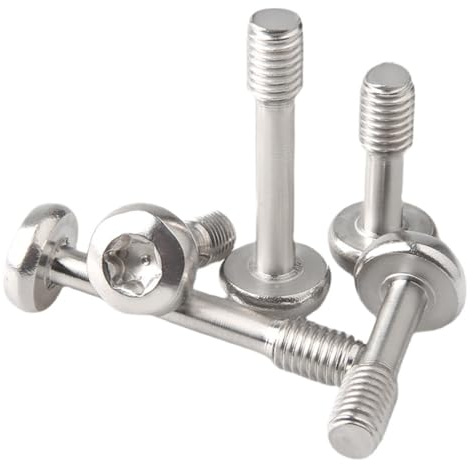 WENH Vis à tête ronde en acier inoxydable 304, tige mince, demi-denture, tête cylindrique, vis anti-chute, M3, M4, M5, M6, M8(M3x12mm-(10Pcs))