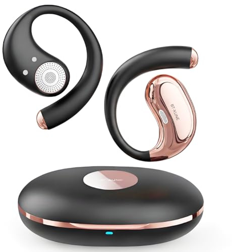 Micool Open-Ear Kopfhörer Bluetooth 6.0, Clip-On Ohrhörer Kabellos mit 36H Spielzeit, Geräuschreduzierung Freisprech-Ohrhörer, Komfort-Sitz Sport-Kopfhörer für Laufen, Fitness & Reisen