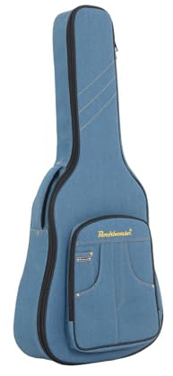 Amagogo Gitarrentasche mit Vordertasche, Tragetasche für Folk-Gitarren mit verstellbaren Schultergurten, Blau, 36inch