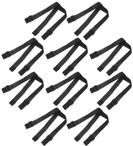 Alasum 10 Correas Elásticas de Repuesto Negras para Faros Delanteros, Banda Ajustable para Linternas Frontales Led, Accesorio Resistente para Running, Camping y Senderismo