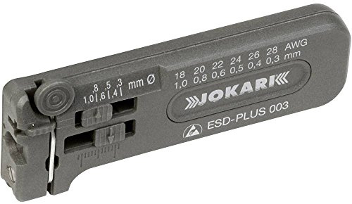 JOKARI®original Mikro-Präzisions-Abisolierwerkzeug antistatisch ESD-Plus 003 zum Abisolieren von feinen Leitern und Litzen AWG 28 bis 18/0,30 bis 1,00 mm Ø, Art.Nr. 40029