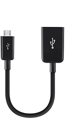 Belkin Micro-USB auf USB-A Adapter (geeignet für Samsung Galaxy, Smartphones und Tablets, 12 cm), schwarz