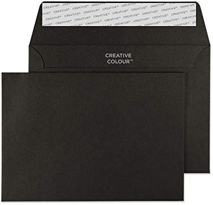 Blake Creative Colour 15114 Farbige Briefumschläge Haftklebung Tiefschwarz C6 114 x 162 mm 120 g/m² | 25 Stück