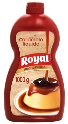 Royal Professional Sirope Caramelo, Cobertura Líquida, Bote 1 kg | Caramelo líquido para postres y batidos con sabor dulce y suave, ideal para compartir y disfrutar