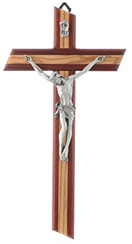 Holyart Crocefisso padouk e olivo, 25 cm (9.85 INC.)