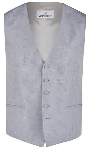 Wilvorst Hochzeitsweste, Grau-Blau, mit Micromusterung Größe 48