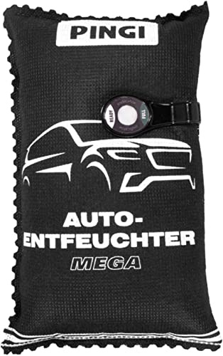 PINGI Mega Entfeuchter Auto 1000 g | Wiederverwendbarer Haus- und Auto Luftentfeuchter | Nimmt Feuchtigkeit und Kondenswasser auf | Gegen eine beschlagene Windschutzscheibe | 100% auslaufsicher