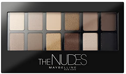 Maybelline New York The Nudes Lidschatten Palette, 12 Farben in einer Lidschattenpalette, viele Kombinationsmöglichkeiten für den angesagten Nude Look