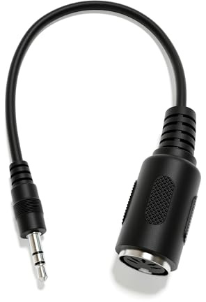ExcelValley MIDI Adapter Breakout Kabel – Audio Klinkenstecker TRS 3.5mm nach 5 Pins DIN Weiblich – Modell A-3.5mm